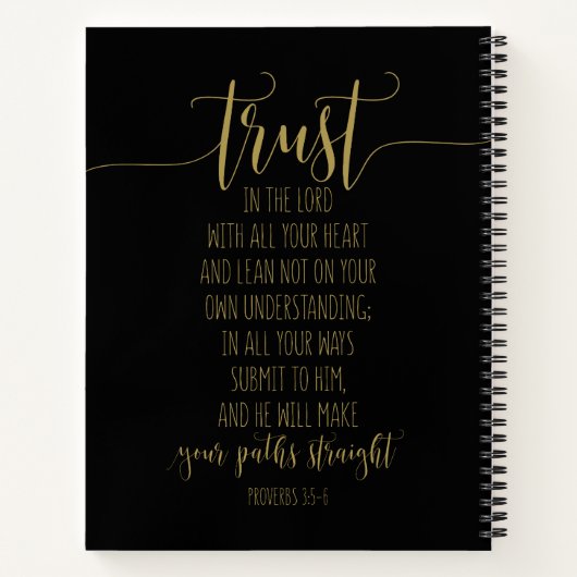 3:5-6箴言を使って主を信頼しなさい ノートブック (裏面)