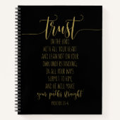 3:5-6箴言を使って主を信頼しなさい ノートブック (正面)