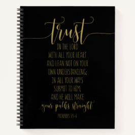 3:5-6箴言を使って主を信頼しなさい ノートブック