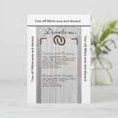 3.5×6 方向 カード 馬の蹄鉄 木材 (スタンド正面)