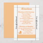 3.5×7 ラブバード ピンク スト 招待状 (正面/裏面)