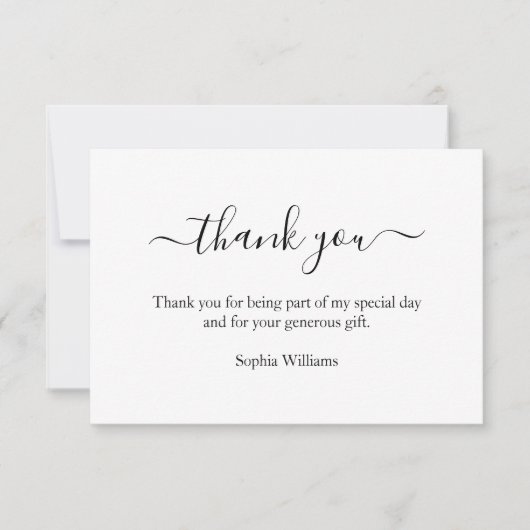 3.5"x5"ありがとう誕生日ありがとうノートカード サンキューカード (正面)