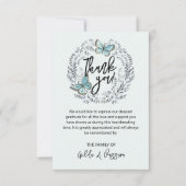 3.5"x5"バタフライフローラ葬儀サンキューカード サンキューカード (正面)