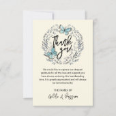 3.5"x5"バタフライフローラ葬儀サンキューカード サンキューカード (正面)