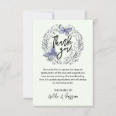 3.5"x5"バタフライフローラ葬儀サンキューカード サンキューカード (正面)