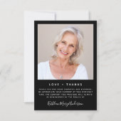 3.5"x5"悔やみや弔慰葬儀メモリありがとう写真 サンキューカード (正面)