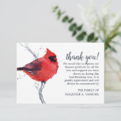 3.5"x5"水彩(鳥)ショウジョウコウカンチョウ鳥葬 サンキューカード (スタンド正面)