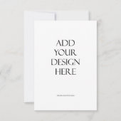 3.5"x5"縦型カード印刷デザインのアップロード サンキューカード (裏面)