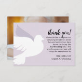 3.5"x5"鳩の葬儀 サンキューカード (正面/裏面)