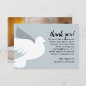 3.5"x5"鳩の葬儀 サンキューカード (正面/裏面)