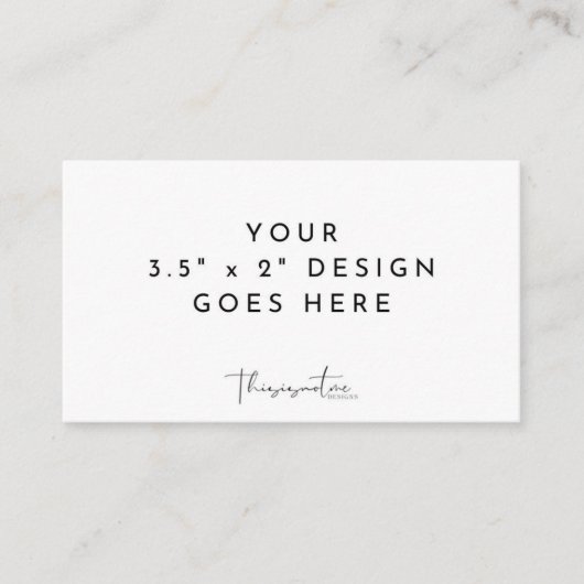 3.5 x 2インチテンプレートフラット プレイスカード (正面)