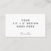 3.5 x 2" テンプレート フラット プレイスカード (裏面)