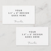 3.5 x 2" テンプレート フラット プレイスカード (正面/裏面)