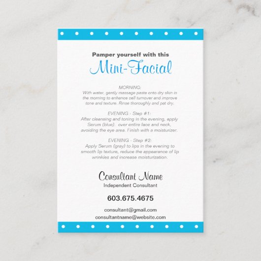 3.5" x 2.5" -ミニ顔の説明書 名刺 (正面)