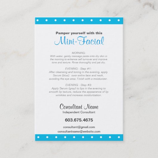 3.5" x 2.5" -ミニ顔の説明書 名刺 (正面)