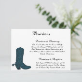 3.5 x 5つの方向カード西部の青いカウボーイ・ブーツs エンクロージャーカード (スタンド正面)