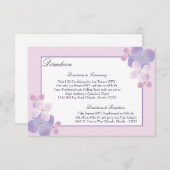 3.5 x 5方向カードアジサイ – 紫 エンクロージャーカード (正面/裏面)