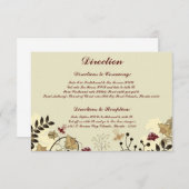 3.5 x 5方向カード秋フローラ/ブランチ エンクロージャーカード (正面/裏面)