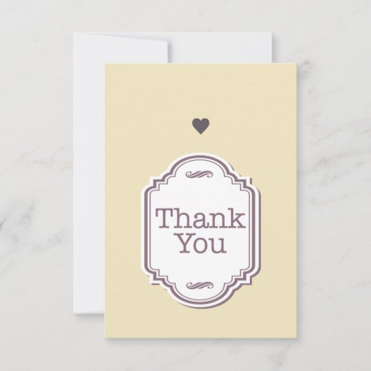 3.5" x 5" フラット サンクス カード (正面)