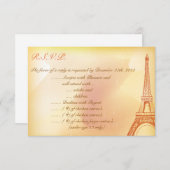 3.5 x 5 返信カード（ＲＳＶＰ） パリの桃 出欠カード (正面/裏面)