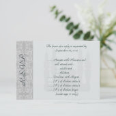 3.5 x 5 返信カード(R.S.V.P) ソフトブルー イスラム教 ラマダーン 招待状 (スタンド正面)