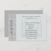 3.5 x 5 返信カード(R.S.V.P) ソフトブルー イスラム教 ラマダーン 招待状 (正面/裏面)