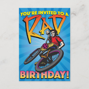 3.5 X 5 BMXの誕生日の招待状 招待状