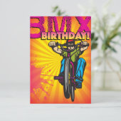 3.5 X 5 BMXの誕生日の招待状 招待状 (スタンド正面)