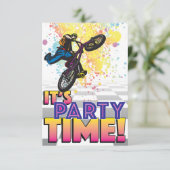 3.5 X 5 BMX誕生日招待状 招待状 (スタンド正面)