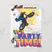 3.5 X 5 BMX誕生日招待状 招待状 (正面/裏面)