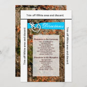 3.5 x 6 Directions Card Dear Couple Doe Buck迷彩柄 招待状 (正面/裏面)