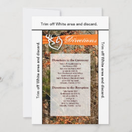 3.5 x 6 Directions Card Dear Couple Doe Buck迷彩柄 招待状