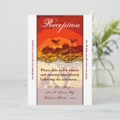 3.5 x 7披露宴カードアフリカンサファリキリン太陽 招待状 (スタンド正面)