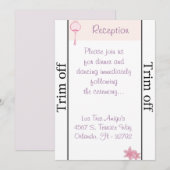 3.5 x 7披露宴パープルピンクランタン/ 招待状 (正面/裏面)