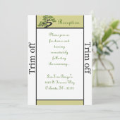 3.5 x 7披露宴日本のグリーンボンサ 招待状 (スタンド正面)