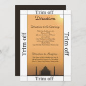 3.5 x 7方向タージマハルサンセット 招待状 (正面/裏面)