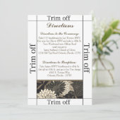 3.5 x 7方向ブラッククリームデイジー 招待状 (スタンド正面)