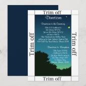 3.5 x 7方向ホタルとメイスン 招待状 (正面/裏面)