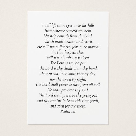 3.5x2.5インチ写真葬儀記念祈りの言葉カード (裏面)