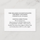 3.5x2.5披露宴カード白黒フローラ エンクロージャーカード (裏面)