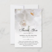 3.5x5ありがとうオーキッド葬儀フォト悔やみや弔慰 サンキューカード (正面)