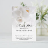 3.5x5ありがとうオーキッド葬儀フォト悔やみや弔慰 サンキューカード (スタンド正面)