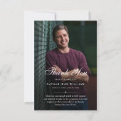 3.5x5ありがとうカスタムお葬式フォト悔やみや弔慰 サンキューカード (正面)