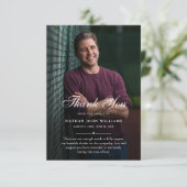 3.5x5ありがとうカスタムお葬式フォト悔やみや弔慰 サンキューカード (スタンド正面)