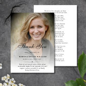 3.5x5ありがとうカスタムお葬式フォト悔やみや弔慰 サンキューカード