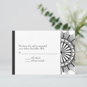 3.5x5アールデコ応答カード 出欠カード (スタンド正面)