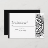 3.5x5アールデコ応答カード 出欠カード (正面/裏面)