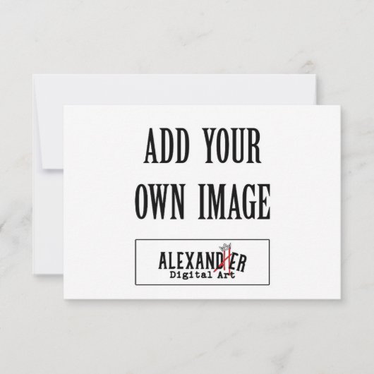 3.5x5インチ水平A1フラットカード ノートカード (正面)