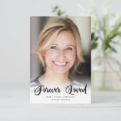 3.5x5シンプル写真葬式 招待状 (スタンド正面)