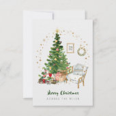 3.5x5マイルのクリスマスカード サンキューカード (正面)